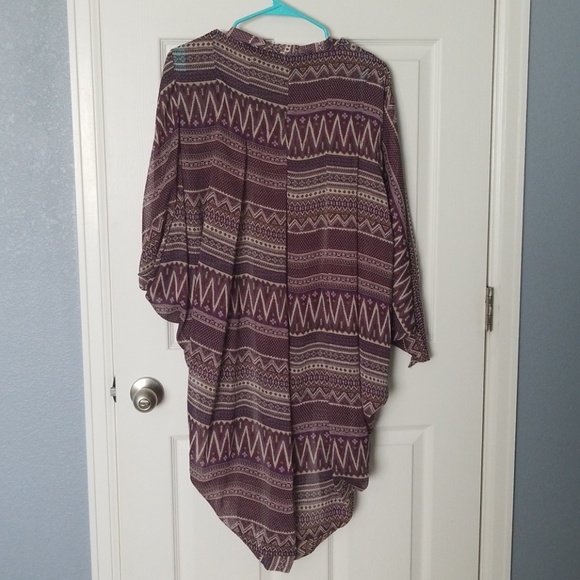 Tobi Purple Patterned Kimono - Picture 3 of 4